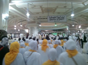 Safa Start. Tempat awal Sa'i dari Bukit Safa ke Bukit Marwah (@rizkysafe).